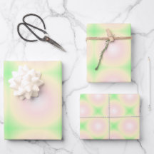 Patrón de gradiente óptico 3D blanco Rosa verde pá