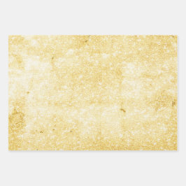 Hoja De Papel De Regalo Patrón de Grunge de oro Rústico Vintage de textura