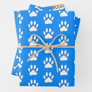 Hoja De Papel De Regalo Patrón de huesos de patas de perro Amantes de perr
