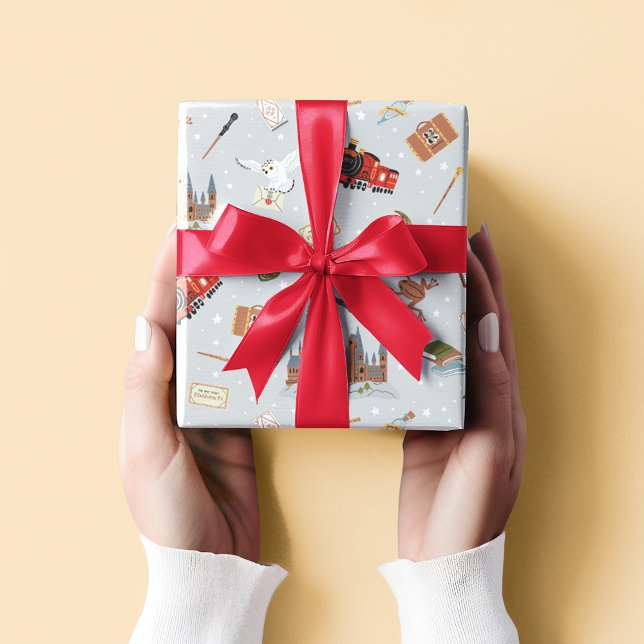 Hoja De Papel De Regalo Patrón de iconos de Harry Potter - Baby Shower (Wrapped gift)