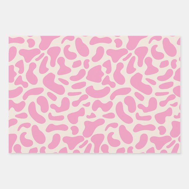 Hoja De Papel De Regalo Patrón de impresión de vaca de resumen en caliente (Anverso)