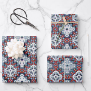 Hoja De Papel De Regalo Patrón de indios nativos estadounidenses