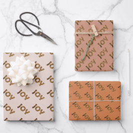 Hoja De Papel De Regalo Patrón de leopardo de alegría de Navidad