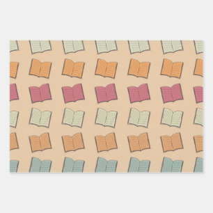 Hoja De Papel De Regalo Patrón de libro