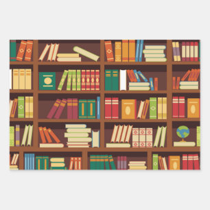 Hoja De Papel De Regalo Patrón de libro