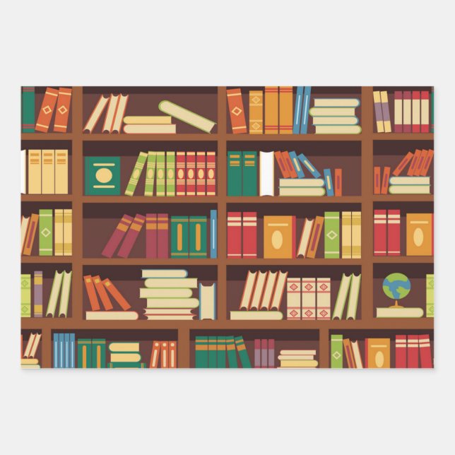 Hoja De Papel De Regalo Patrón de libro (Anverso)