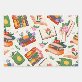 Hoja De Papel De Regalo Patrón de libro