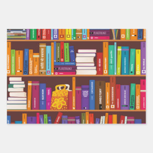 Hoja De Papel De Regalo Patrón de libro