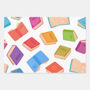 Hoja De Papel De Regalo Patrón de libro