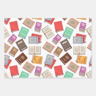 Hoja De Papel De Regalo Patrón de libro