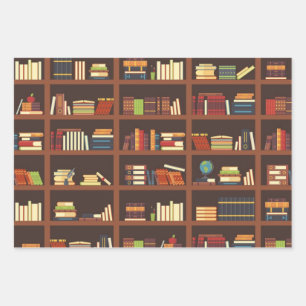 Hoja De Papel De Regalo Patrón de libro