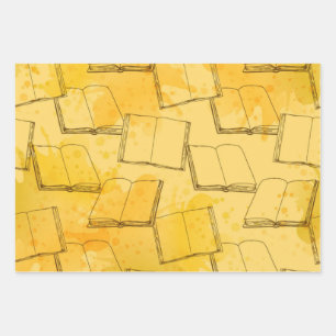 Hoja De Papel De Regalo Patrón de libro