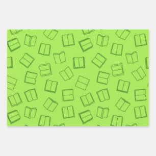 Hoja De Papel De Regalo Patrón de libro