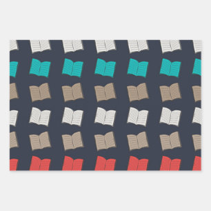 Hoja De Papel De Regalo Patrón de libro