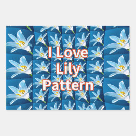 Hoja De Papel De Regalo Patrón de Lily Blanca con Encanto