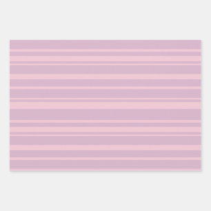 Hoja De Papel De Regalo Patrón de Línea Púrpura y Rosa