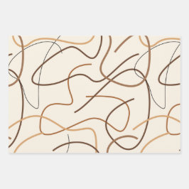 Hoja De Papel De Regalo Patrón de líneas abstractas