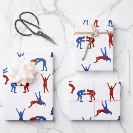 Hoja De Papel De Regalo Patrón de lucha grecorromana de estilo libre