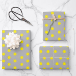 Hoja De Papel De Regalo Patrón de lunares salpicados soleados