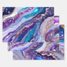 Patrón de mármol de ágata púrpura teal Galaxy
