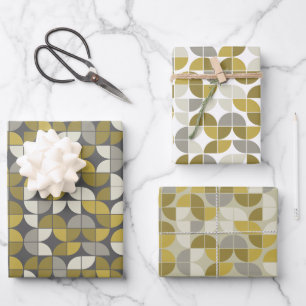 Hoja De Papel De Regalo Patrón de media luna de moda MCM - negro y negro