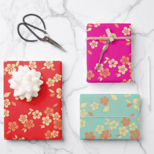 Hoja De Papel De Regalo Patrón de mezcla de flores