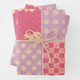 Hoja De Papel De Regalo Patrón de mezcla japonés