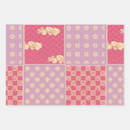 Hoja De Papel De Regalo Patrón de mezcla japonés