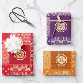 Hoja De Papel De Regalo Patrón de mezcla japonés