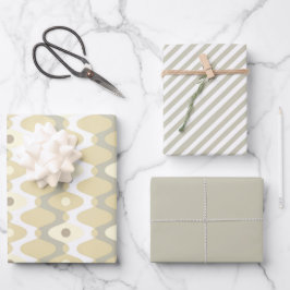 Hoja De Papel De Regalo Patrón de moda Pastel Mid Century