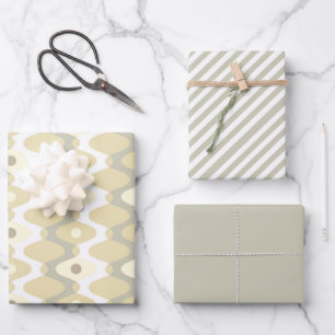 Hoja De Papel De Regalo Patrón de moda Pastel Mid Century