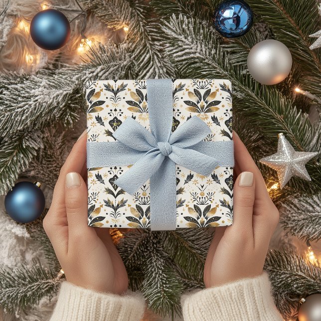 Hoja De Papel De Regalo Patrón de Motif de Navidades Elegantes con Acc de  (Subido por el creador)