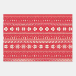 Hoja De Papel De Regalo Patrón de navidades