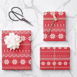 Hoja De Papel De Regalo Patrón de navidades