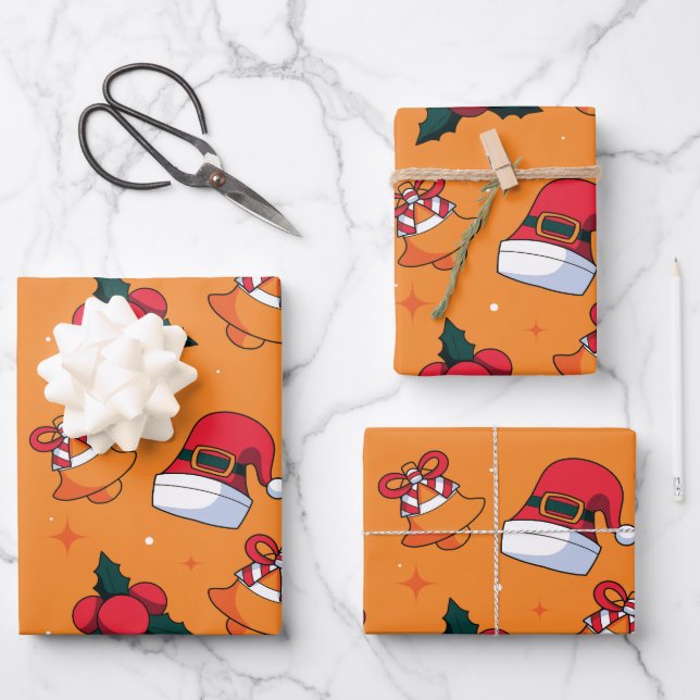 Hoja De Papel De Regalo Patrón de navidades 90 (Anverso)
