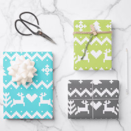 Hoja De Papel De Regalo Patrón de Navidades feo