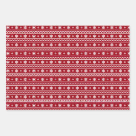 Hoja De Papel De Regalo Patrón de navidades rojos rojos de moda festivo
