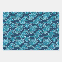 Hoja De Papel De Regalo Patrón de nube japonés