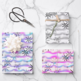 Hoja De Papel De Regalo Patrón de Ondas de Estallido de Estrellas Soñadora