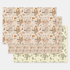 Hoja De Papel De Regalo Patrón de otoño de corte de Labrador