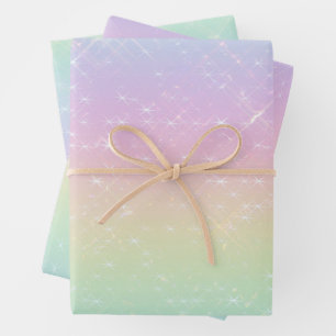 Hoja De Papel De Regalo Patrón de paracaídas del arcoiris del Pastel