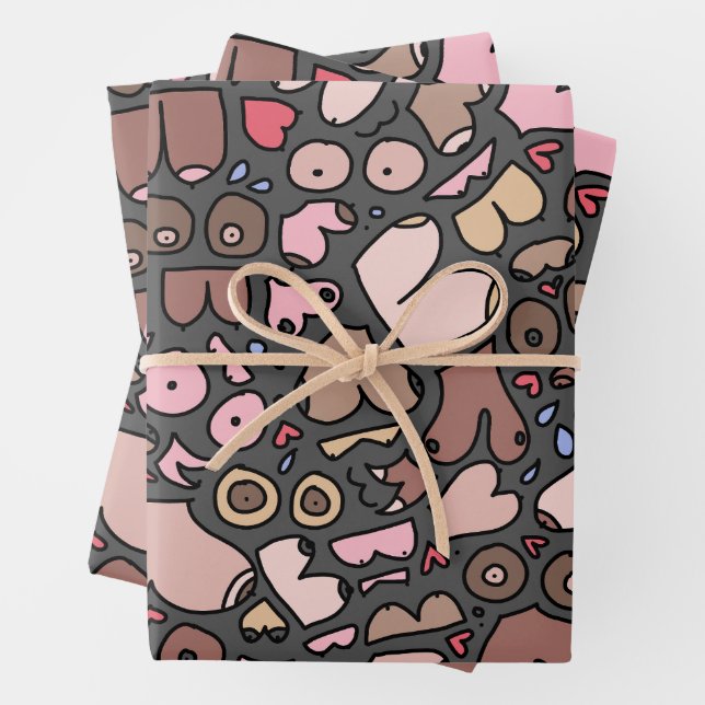 Hoja De Papel De Regalo Patrón de pecho neutro (In situ)