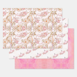 Hoja De Papel De Regalo Patrón de Perfumes florales