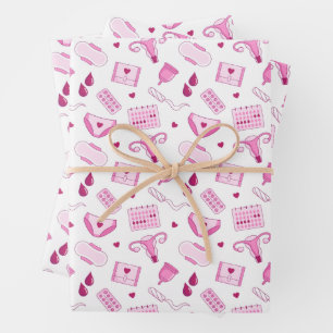 Hoja De Papel De Regalo Patrón de períodos