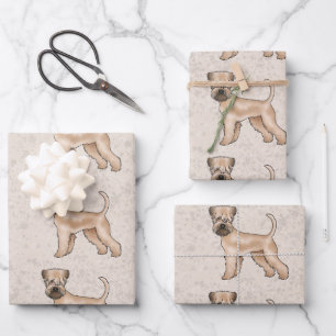 Hoja De Papel De Regalo Patrón de perro lindo Terrier Wheaten de capa suav