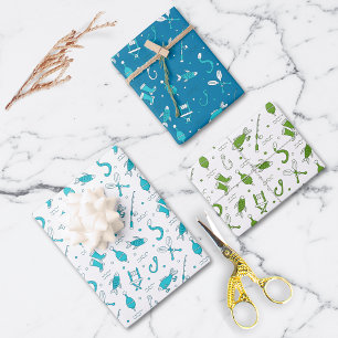 Hoja De Papel De Regalo Patrón de pesca