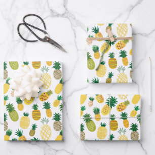 Hoja De Papel De Regalo Patrón de piña de moda