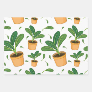 Hoja De Papel De Regalo Patrón de planta