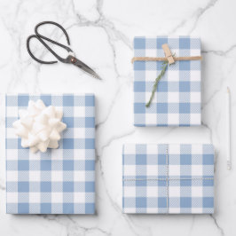 Hoja De Papel De Regalo Patrón de plástico blanco azul en polvo