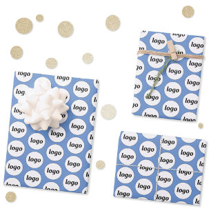 Hoja De Papel De Regalo Patrón de promoción de marca comercial con logotip